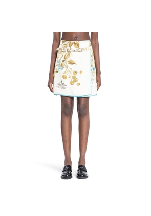 Printed silk twill miniskirt