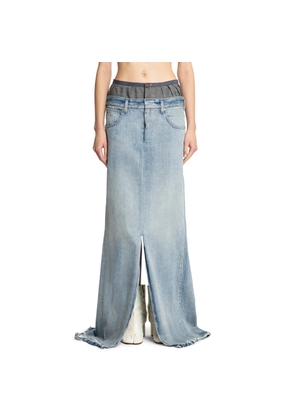 Anonimity Of The Lining Long Denim Skirt
