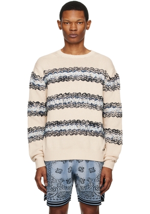 AMIRI Beige Baja Bandana Sweater