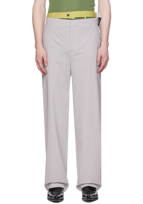 Y/Project Gray Multi Waistband Trousers
