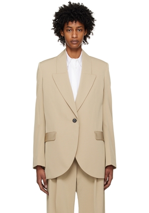 GIA STUDIOS Beige Peaked Lapel Blazer