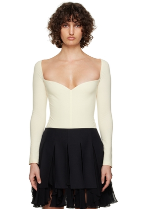 KHAITE Off-White Mara Bodysuit