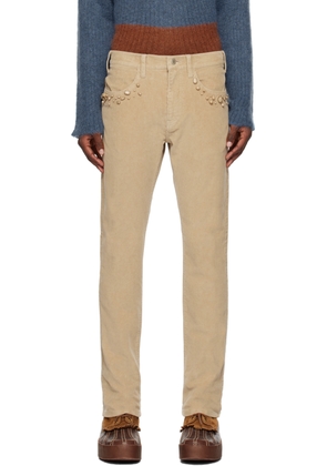 UNDERCOVER Beige Zip Trousers