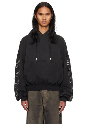 Off-White Black Eyelet Hoodie