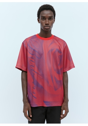 Burberry Rose Print T-shirt - Man T-shirts Red Xl