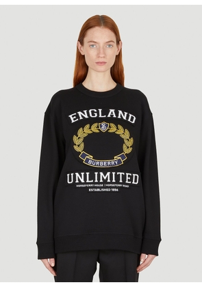 Burberry College Graphic Sweatshirt - Woman Sweatshirts Black Xs