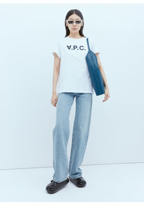 A.P.C. Logo Print T-shirt - Woman T-shirts White L