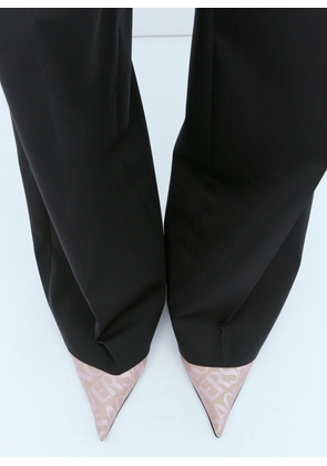 Versace Logo Jacquard Slingback Pumps - Woman Heels Pink Eu - 39