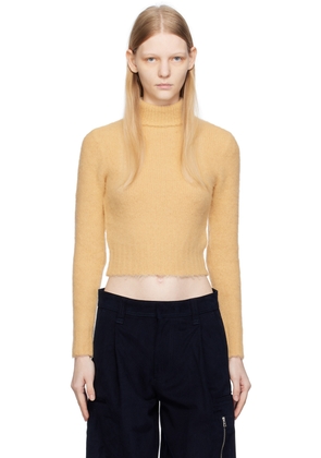 AMI Paris Beige Brushed Turtleneck