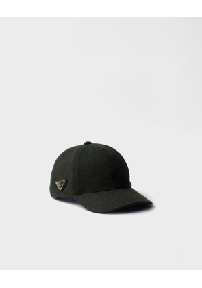 Loden fabric baseball cap