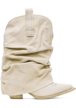 R13 SSENSE Exclusive Off-White Low Rider Cowboy Boots