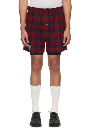 Maison Margiela Red Check Shorts