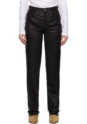 rag & bone Black Harlow Leather Pants