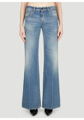 Saint Laurent Nicole Wide Leg Jeans - Woman Jeans Blue 29