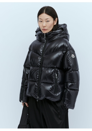 Moncler Hooded Huppe Short Down Jacket - Woman Jackets Black 5
