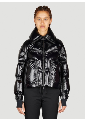 Moncler Grenoble Cluses High-shine Bomber Jacket - Woman Jackets Black 1