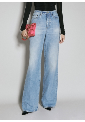Saint Laurent Wide Leg Jeans - Woman Jeans Blue 28