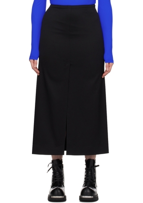 MM6 Maison Margiela Black Vented Maxi Skirt