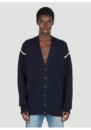 Maison Margiela Elbow Patch Knit Cardigan - Man Knitwear Navy M