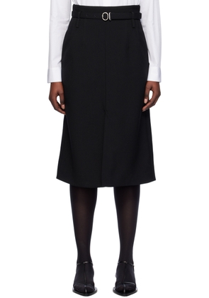Jil Sander Black Tailored Midi Skirt