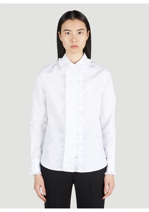 Saint Laurent Ruffle Trim Shirt - Woman Shirts White Fr - 34