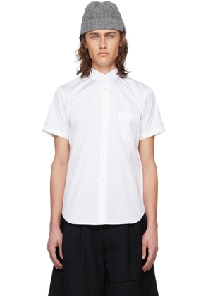 Comme des Garçons Shirt White Spread Collar Shirt