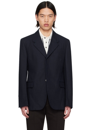 Ferragamo Navy Single-Breasted Blazer