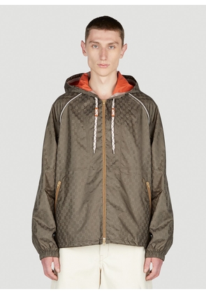 Gucci Gg Hooded Track Jacket - Man Jackets Brown It - 50