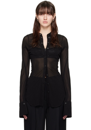 Mugler Black Sheer Shirt