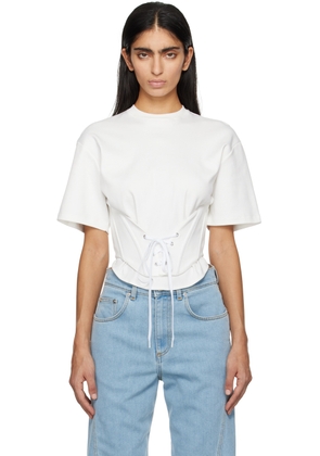 Mugler White Corseted T-Shirt
