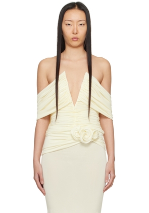 Magda Butrym Off-White Draped Top