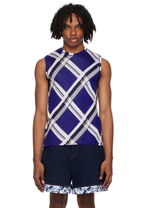 Burberry Blue Check Tank Top