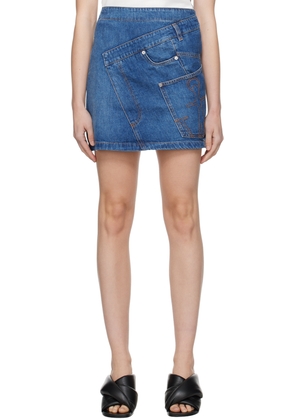 JW Anderson Indigo Twisted Denim Miniskirt