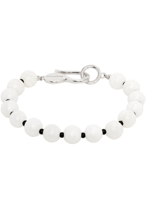 Numbering White Mother-Of-Pearl Beads Bracelet