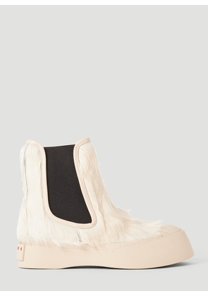 Marni Pablo Hairy Chelsea Boots - Woman Boots White Eu - 39
