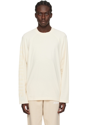 JACQUEMUS Beige Les Classiques 'Le t-Shirt Typo manches longues' Long Sleeve T-Shirt