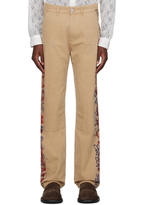 Martine Rose SSENSE XX Brown Graffiti Trousers