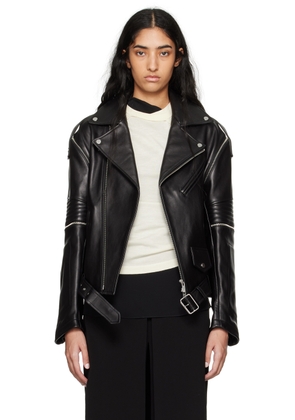 Helmut Lang Black Astro Biker Leather Jacket