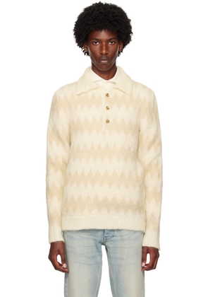 Lardini Beige Two-Tone Polo