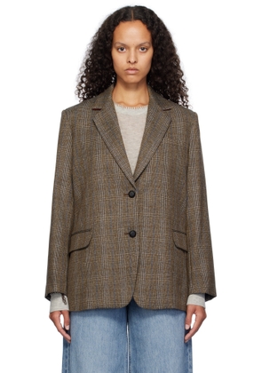 rag & bone Brown Lainey Plaid Blazer