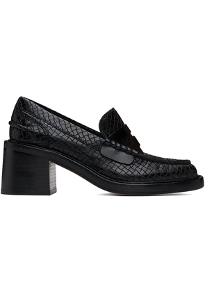 rag & bone Black Carter Leather Loafer Heels