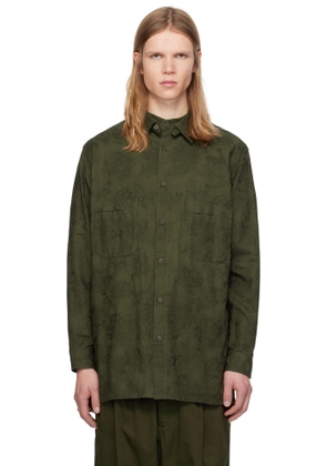 Y's For Men Khaki Flower Jacquard Shirt
