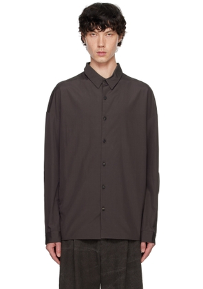 DEVOA Brown Poplin Shirt