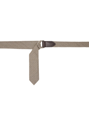 Dries Van Noten Beige Tie Belt