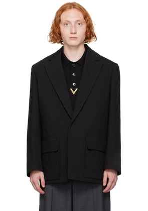 Valentino Black Single-Breasted Blazer