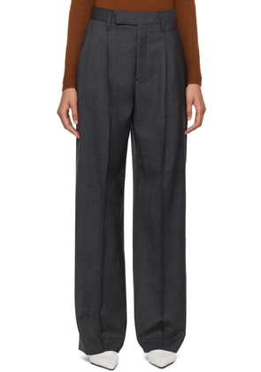 Maria McManus Gray Wide Leg High Rise Trousers