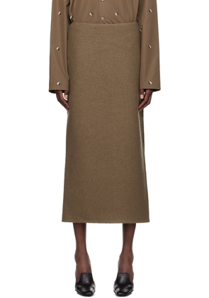 Rier Brown Walker Midi Skirt