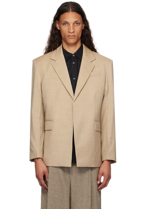 Peter Do Tan Padded Shoulder Blazer