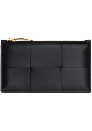 Bottega Veneta Black Cassette Zippered Card Holder