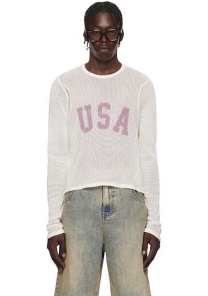 GUESS USA Off-White Front Lettering T-shirt